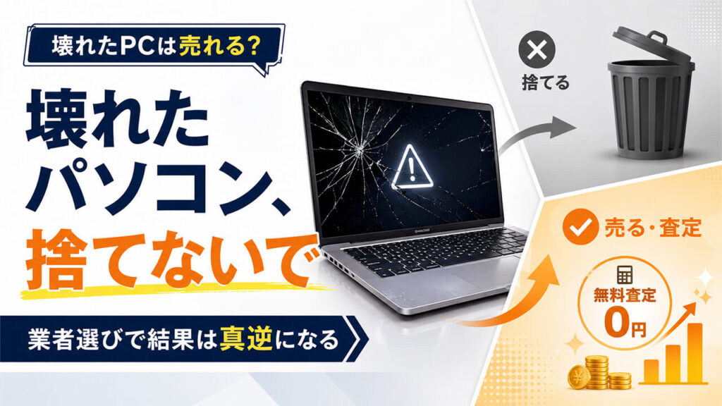 壊れたパソコン、捨てないで。業者選びで結果は真逆になる。