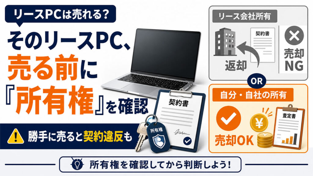 そのリースPC、売る前に「所有権」を確認。勝手に売ると契約違反になることも/元査定担当が解説