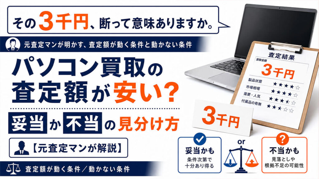 その3千円、断って意味ありますか。元査定マンが明かす、査定額が動く条件と動かない条件