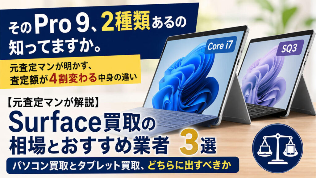 そのPro 9、2種類あるの知ってますか。元査定マンが明かす、査定額が4割変わる中身の違い。