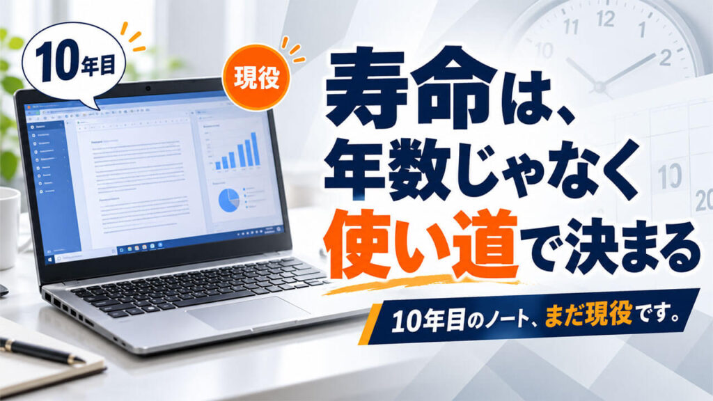寿命は、年数じゃなく使い道で決まる。10年目のレッツノート、まだ現役です。